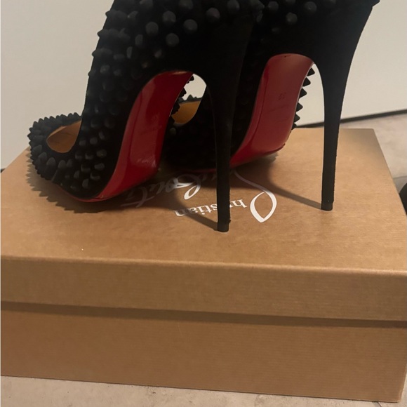 Christian Louboutin Black Studded Heels - Picture 2 of 3